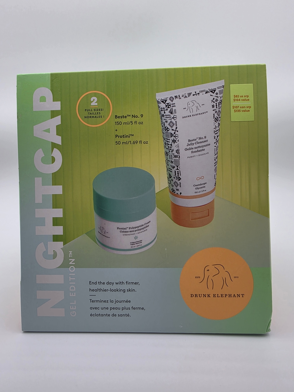 Drunk Elephant Nightcap Gel Edition Set - Lime Green, Teal & Orange